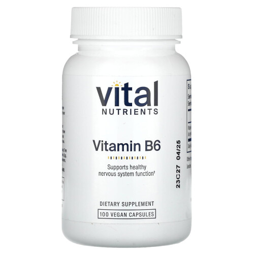 Vital Nutrients Vital Nutrients, Vitamin B6, 100 vegane Kapseln