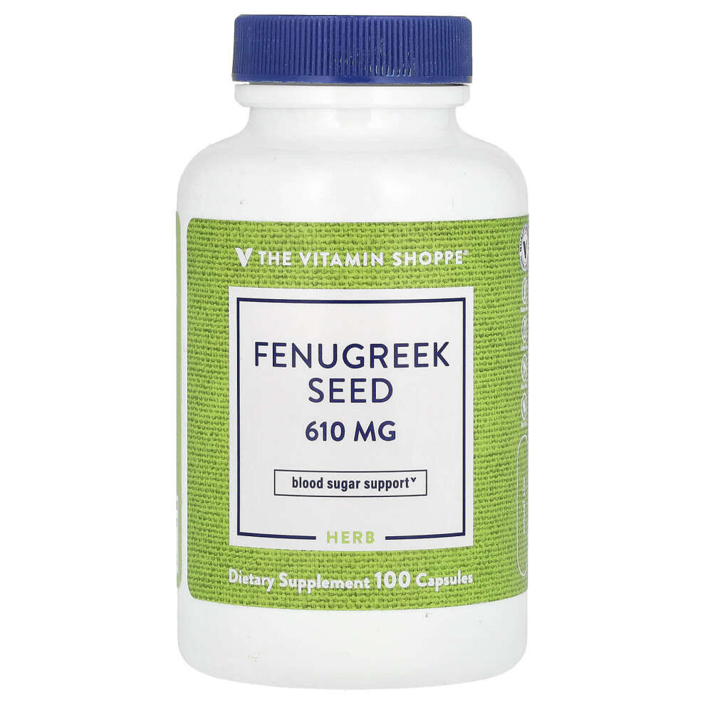 The Vitamin Shoppe , Fenugreek Seed, 610 Mg, 100 Capsules
