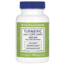 The Vitamin Shoppe, Kurkuma mit Curcumin, 500 mg, 60 pflanzliche Kapseln