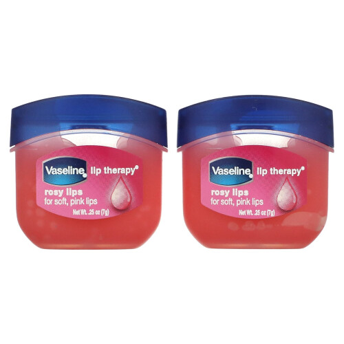 Vaseline Vaseline, Lip Therapy, Rosy Lips, 2 Packs, 0.25 oz (7 g) Each