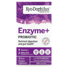 Kyolic, Kyo-Dophilus, Enzyme+ Probiotique, 2 Milliards, 120 Gélules (1 Milliard d'UFC par Gélule)