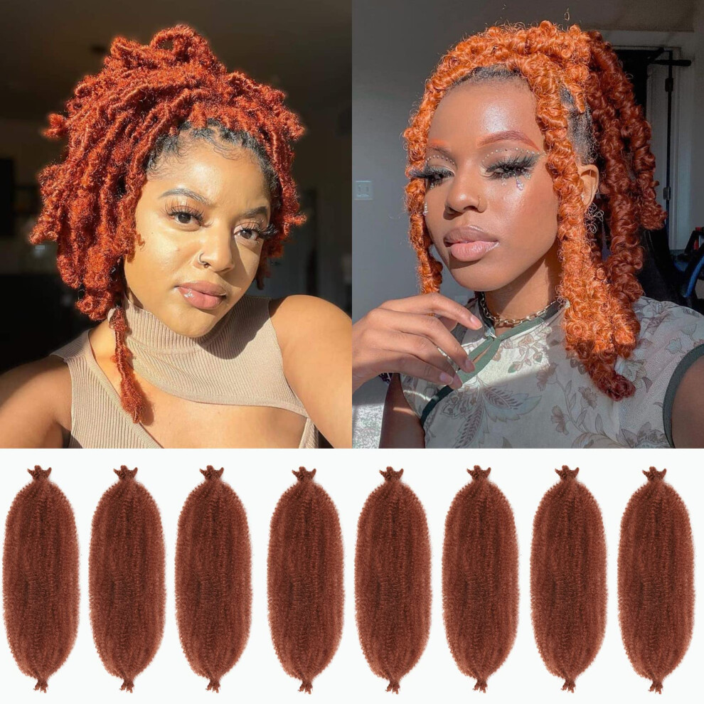 Paraglame Unisex 12 Inch Marley Twist Braiding Hair 8 Packs Preseparated Springy Afro Twist Hair Extension For Passion Butterfly Locs Kinky Afro Twist Croch