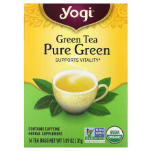 Yogi Tea, Thé Vert Pur Vert, 16 Sachets de Thé, 1,09 oz (31 g)