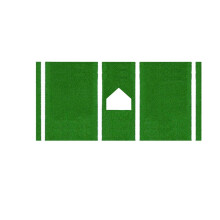 Batting Cage Mat Portable Anti-Slip Pitching Practice Mat for Softball and Baseball Training - Green Color