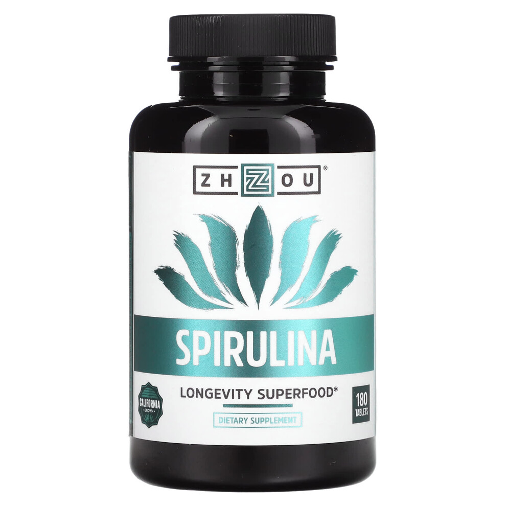 Zhou Nutrition , Spirulina, Longevity Superfood, 180 Tablets
