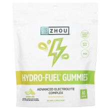 Zhou Nutrition, Bonbons Gélifiés Hydro-Fuel, Citron Vert, 60 Bonbons