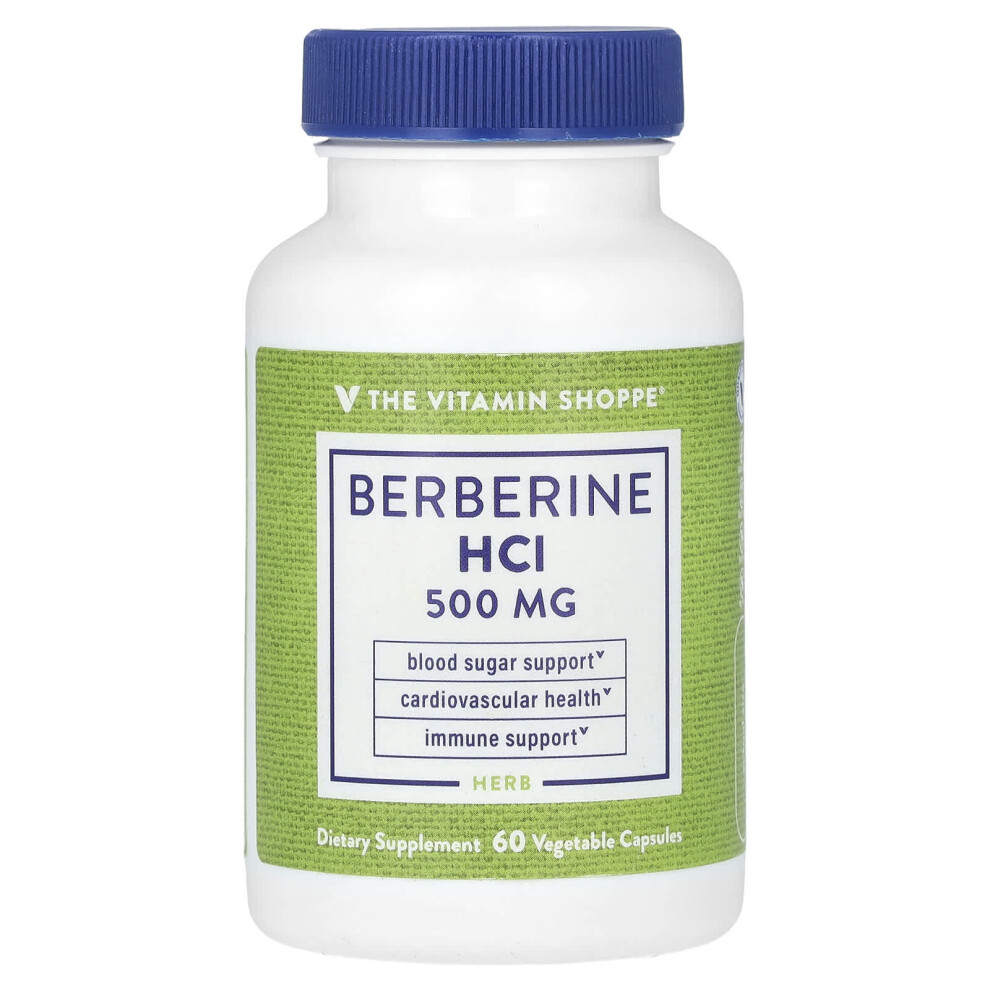The Vitamin Shoppe , Berberine Hcl, 500 Mg, 60 Vegetable Capsules