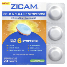 Zicam, Echinacea + Sambucus, Kühlendes Pfefferminz, 20 Schnelllösliche Tabletten
