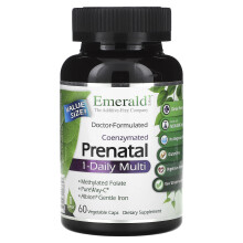Emerald Laboratories, Coenzymiertes Prenatal 1-Täglich Multi, 60 Pflanzenkapseln
