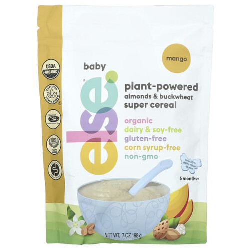 Baby, Pflanzlich-Power Mandeln & Buchweizen Super-Müsli, 6 Monate+, Mango