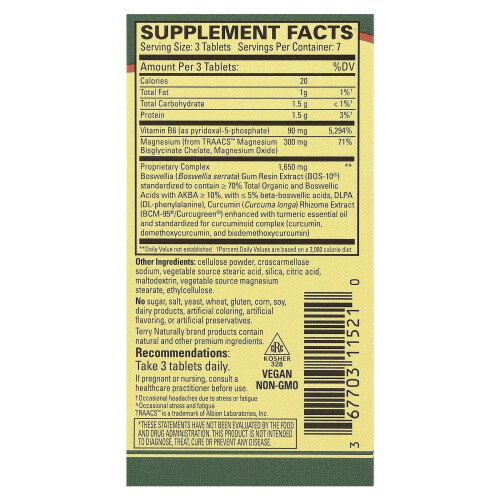 Terry Naturally, Curamin, Kopfschmerzlinderung, 21 Tabletten 2