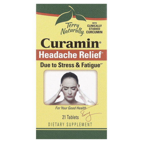 Terry Naturally, Curamin, Kopfschmerzlinderung, 21 Tabletten