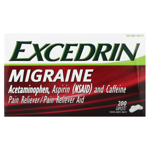 Excedrin, Migräne-Linderung, 200 Tabletten
