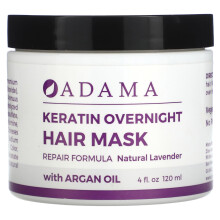 Zion Health, Adama, Masque Capillaire Nuit à la Kératine, Lavande Naturelle, 4 fl oz (120 ml)