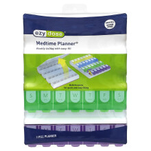 Ezy Dose, Wöchentlicher 4/Tag mit Easy-Fill Medtime Planner, 1 Stück