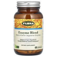 Flora, Enzyme Blend, 60 Vegetarian Capsules