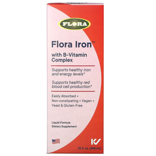 Flora, Eisen mit B-Vitamin Komplex, 15 fl oz (445 ml)