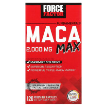 Force Factor, Fundamentals, Maca Max, 2.000 mg, 120 Pflanzenkapseln (500 mg pro Kapsel)