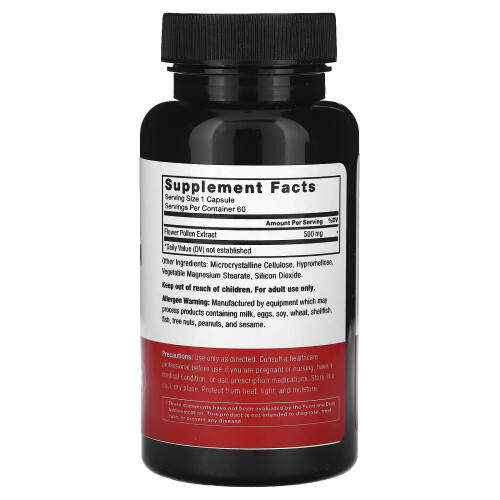 Force Factor, Flower Pollen Extract, 500 mg, 60 Vegetable Capsules 2