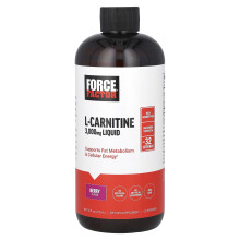 Force Factor, L-Carnitin Flüssig, Beere, 3.000 mg, 16 fl oz (473 ml)