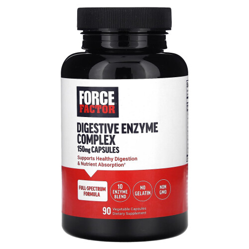 Force Factor, Verdauungsenzym-Komplex, 150 mg, 90 Gemüsekapseln