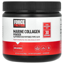 Force Factor, Poudre de Collagène Marin, Sans Saveur, 5,93 oz (168 g)
