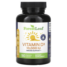 Forest Leaf, Vitamin D3, 250 mcg (10.000 IE), 180 pflanzliche Kapseln