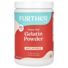 Further Food, Poudre de Gélatine Nourrie à l'Herbe, Sans Saveur, 15,87 oz (450 g)