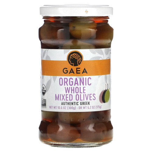 Gaea, Bio-Ganze gemischte Oliven, 10,6 Unzen (300 g)
