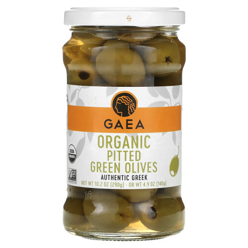 Gaea, Bio-Entsteinte Grüne Oliven, 10,2 Unzen (290 g)