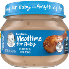Gerber, Mahlzeit für Babys, 2. Nahrung, Hühnchen & Soße, 2,5 oz (71 g)