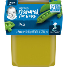 Gerber, Natürlich für Babys, 2. Beikost, Erbsen, 2er Pack, je 4 oz (113 g)