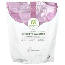 Grab Green, Dosettes Poudre Détergent Lessive Délicat, Sans Parfum, 60 Charges, 1 lb 4 oz (600 g)