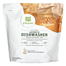 Grab Green, Automatische Geschirrspülmittel-Pods, Mandarine mit Zitronengras, 132 Spülgänge, 5 lb 4 oz (2.376 g)