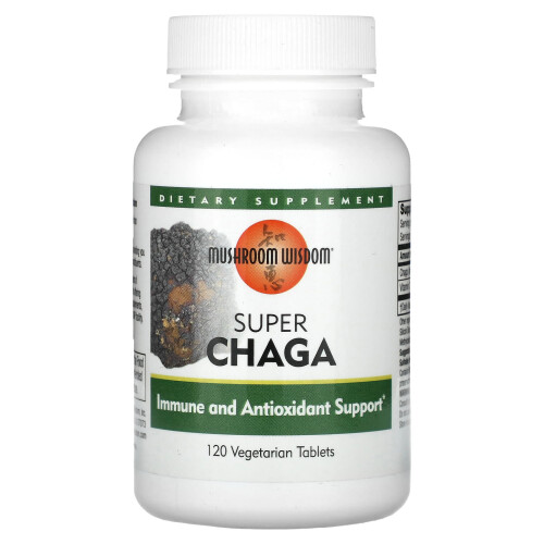 Mushroom Wisdom, Super Chaga, 120 Comprimés Végétariens