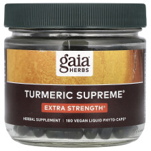 Gaia Herbs, Turmeric Supreme, Extra Stärke, 180 vegane flüssige Phyto-Kapseln