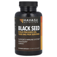 Havasu Nutrition, Schwarzkümmel, Kaltgepresstes Öl, 1.500 mg, 90 Flüssigkapseln (500 mg pro Kapsel)