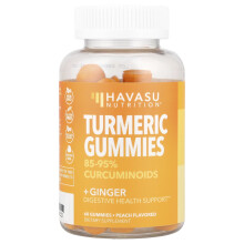 Havasu Nutrition, Kurkuma + Ingwer Gummis, Pfirsich, 60 Gummis