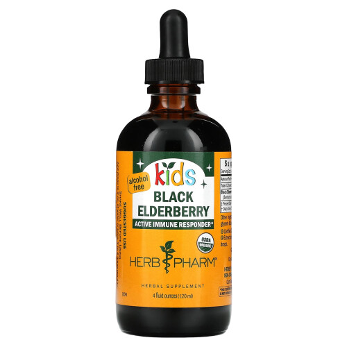 Herb Pharm, Enfants, Sureau Noir, Sans Alcool, 4 fl oz (120 ml)