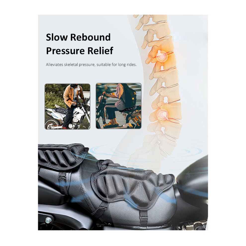 Durable Motorcycle Seat Cushion with Quick Heat Dissipation Black-image-OPC-PKDGMPN-NEW