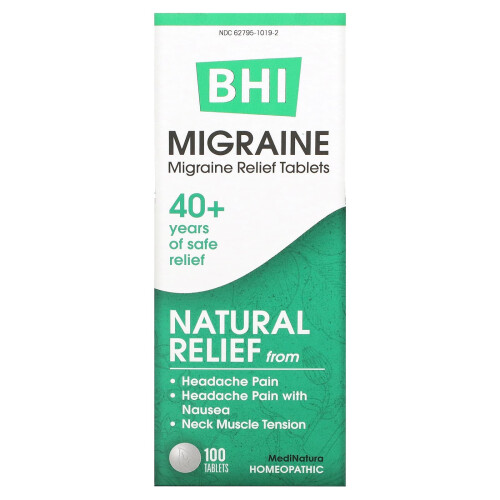 MediNatura, BHI, Migräne-Linderung, 100 Tabletten