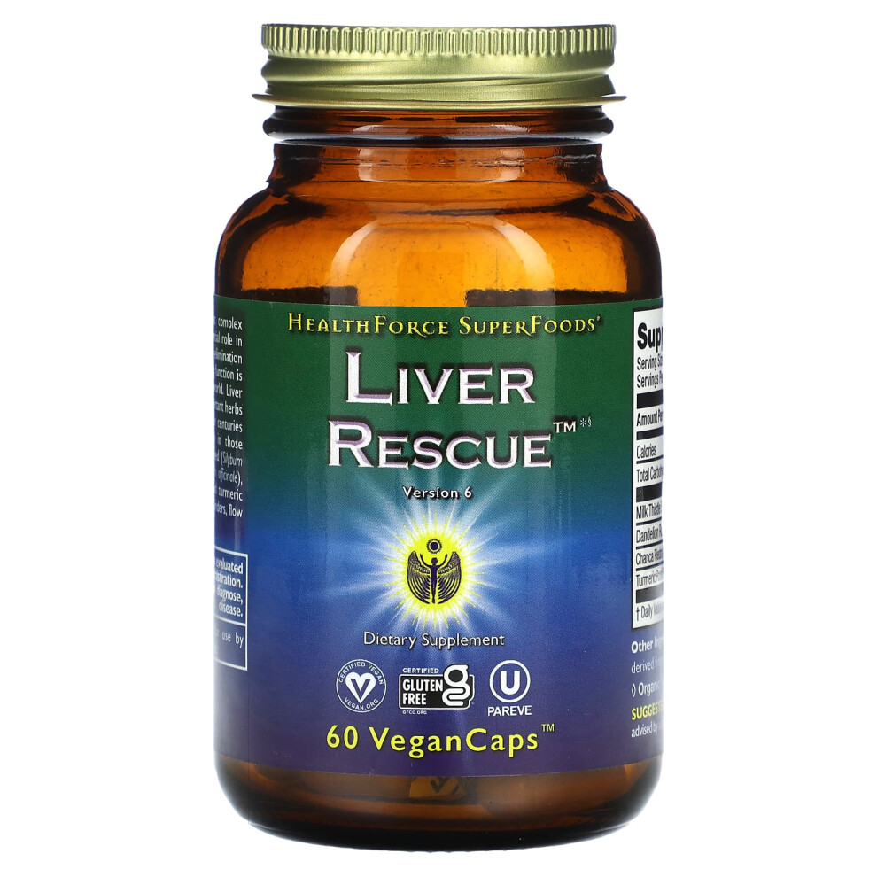 Healthforce Superfoods , Liver Rescue, 60 Vegan Caps