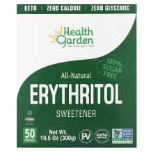 Health Garden, Vollständig natürlicher Erythrit-Süßstoff, 50 Beutel, je 0,21 Unzen (6 g)