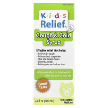 Homeolab USA, Kids Relief, Husten- & Erkältungssirup, Für Kinder 0-12 Jahre, 3,4 fl oz (100 ml)