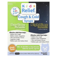 Kids Relief, Husten & Erkältungssäfte, Tages- & Nachtformel, 0-12 Jahre