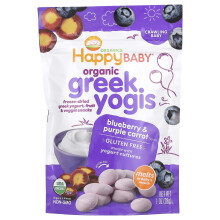 Happy Family Organics, Bio-Greek Yogis, Blaubeere & Lila Karotte, 1 Unze (28 g)