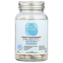 Health and Her, Vikt Hantering Probiotika + Multi-Nutrients, 60 Kapslar