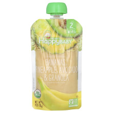Happy Family Organics, Happy Baby, Bio-Babynahrung, 6+ Monate, Bananen, Ananas, Avocado & Granola, 4 oz (113 g)