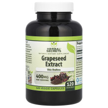 Herbal Secrets, Traubenkernextrakt, 400 mg, 120 vegetarische Kapseln