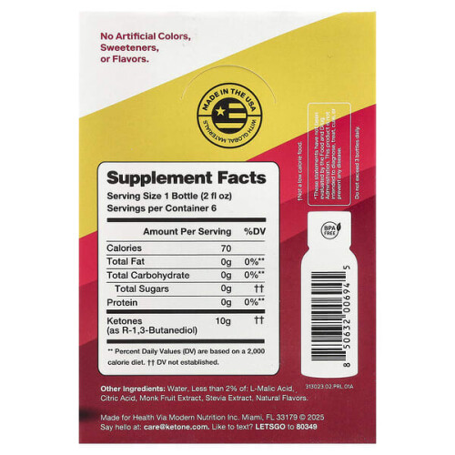 Energy Shot, Raspberry Lemonade, Caffeine Free 2